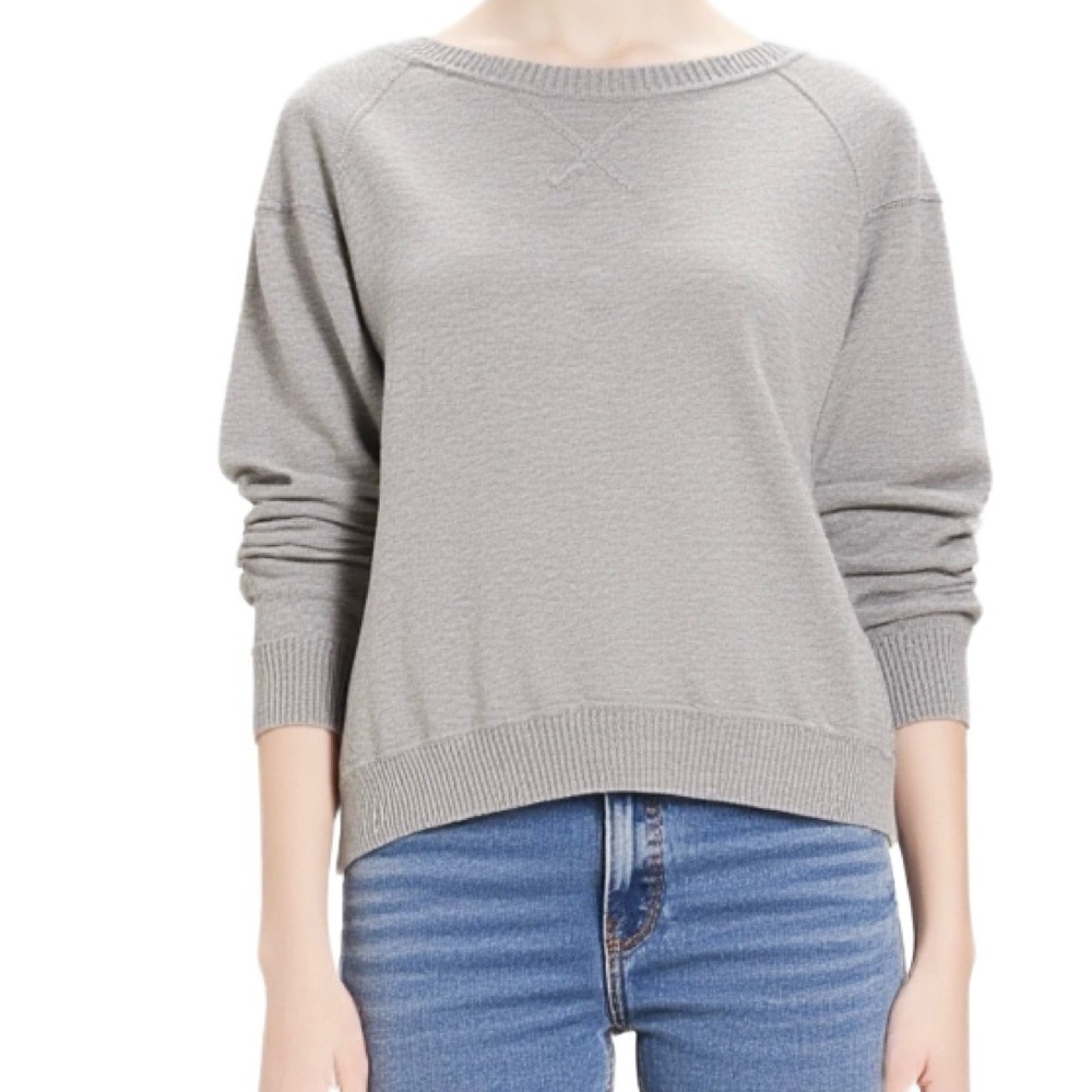 Autumn 100% Cashmere Crew Neck Sweater in Gray Size M